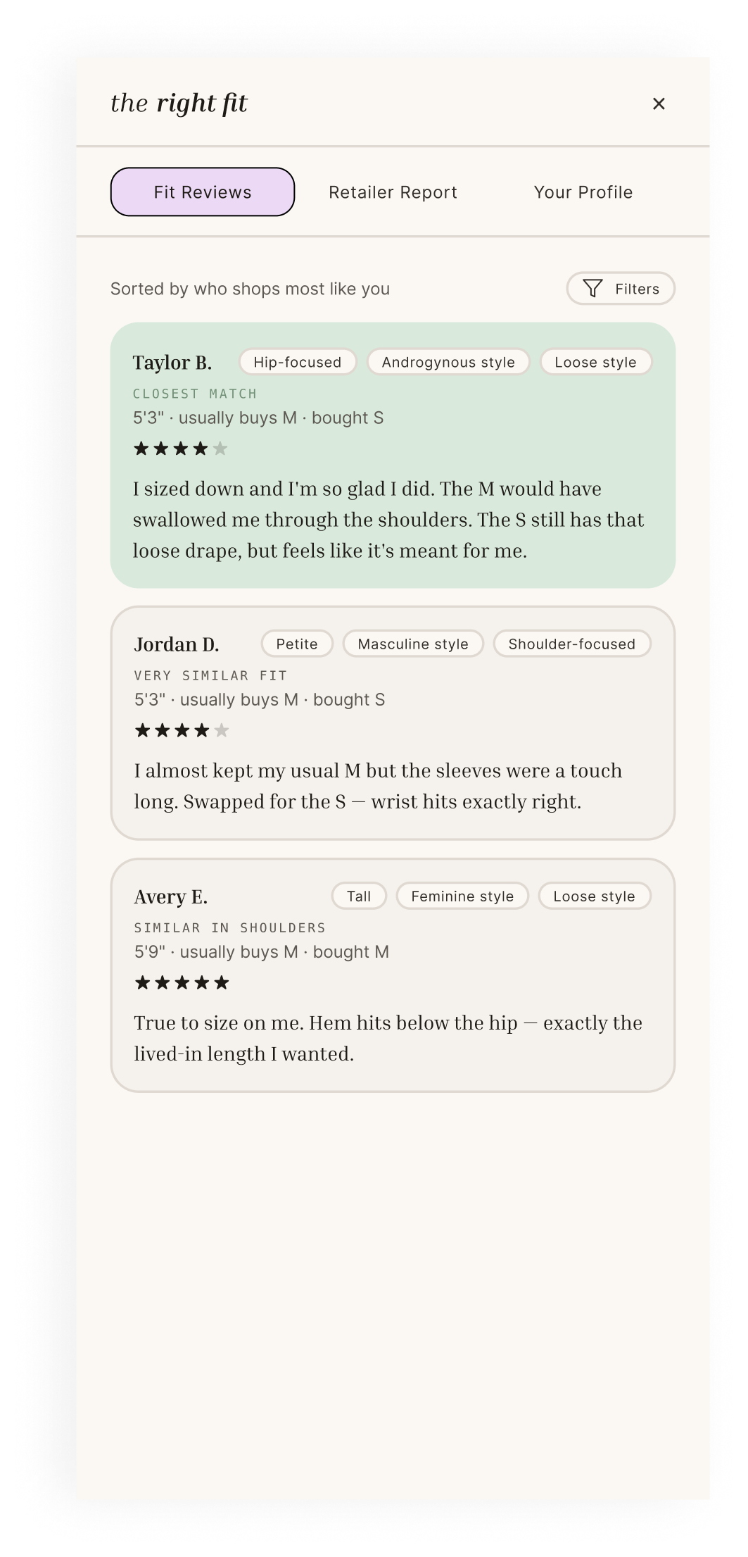 Extension — Fit Reviews