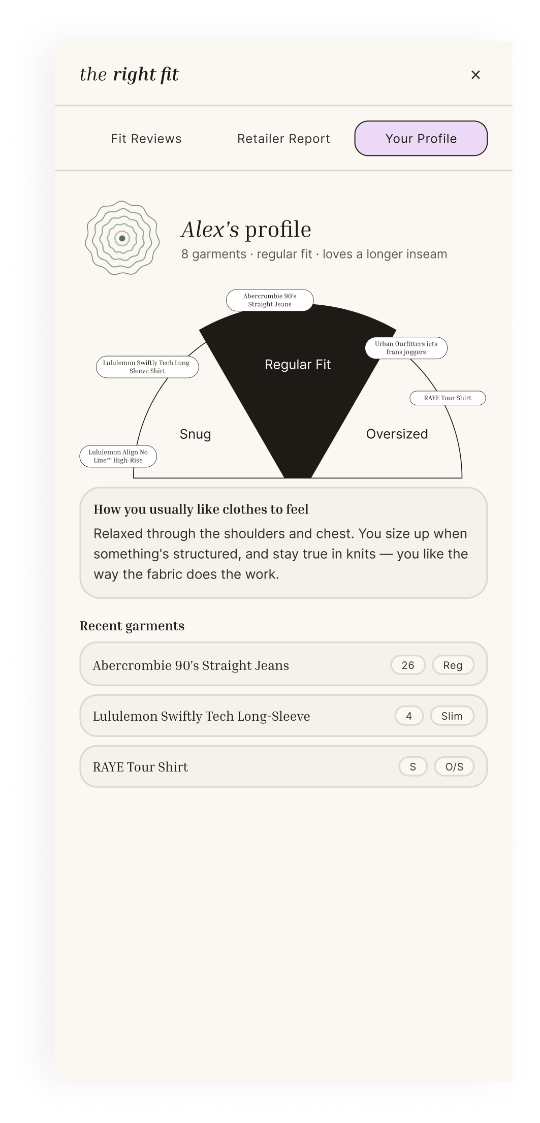 Extension — Your Profile